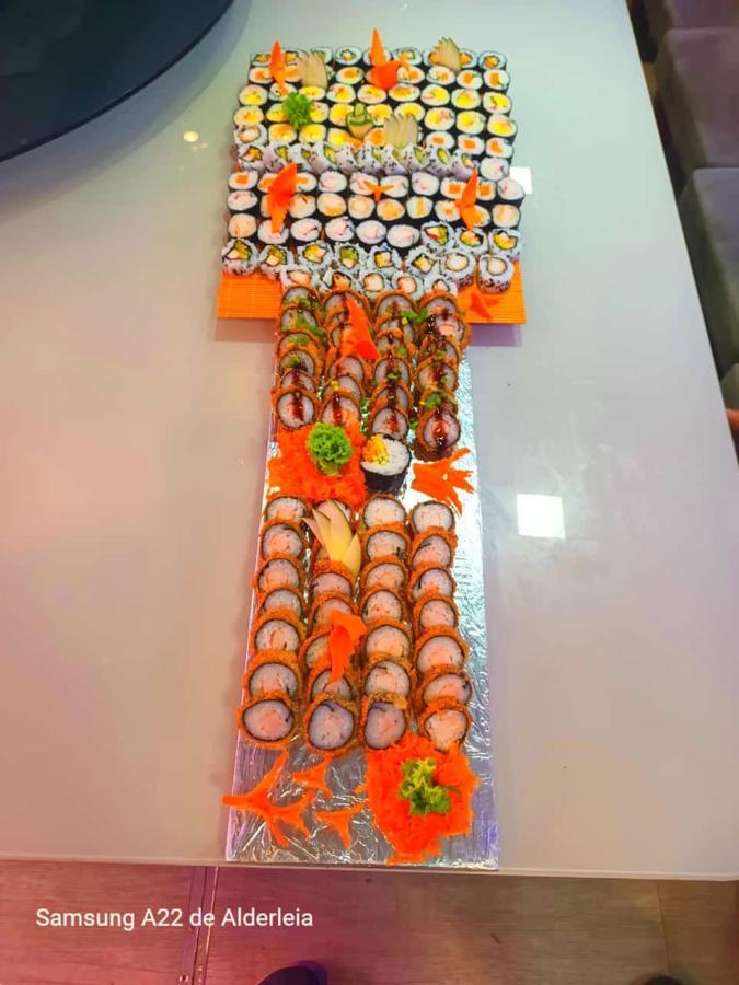 Fresh sushi platter prepared aboard the expedition